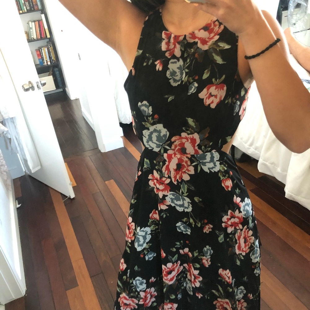 Zara floral maxi dress